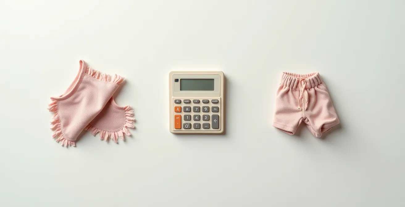 Illustration mettant en scène trois icônes symbolisant la qualité sacrifiée, le coût par utilisation, et l'article isolé