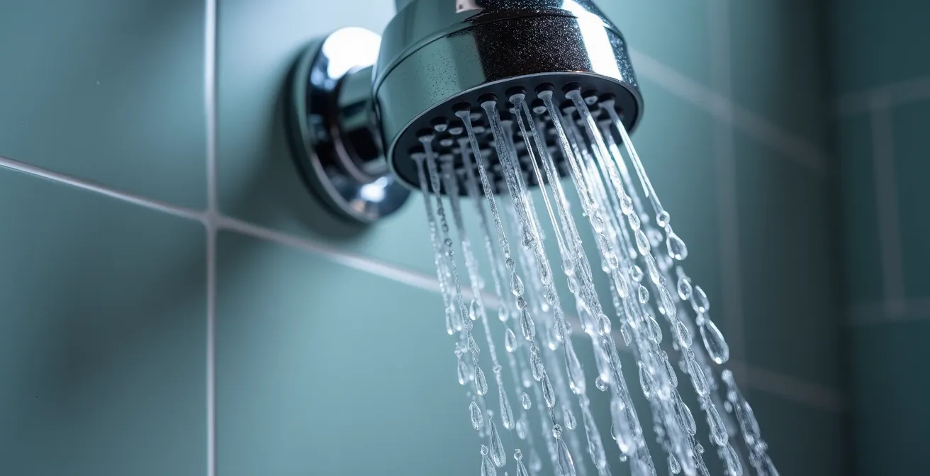 Installation moderne d'économiseurs d'eau dans une salle de bain française contemporaine