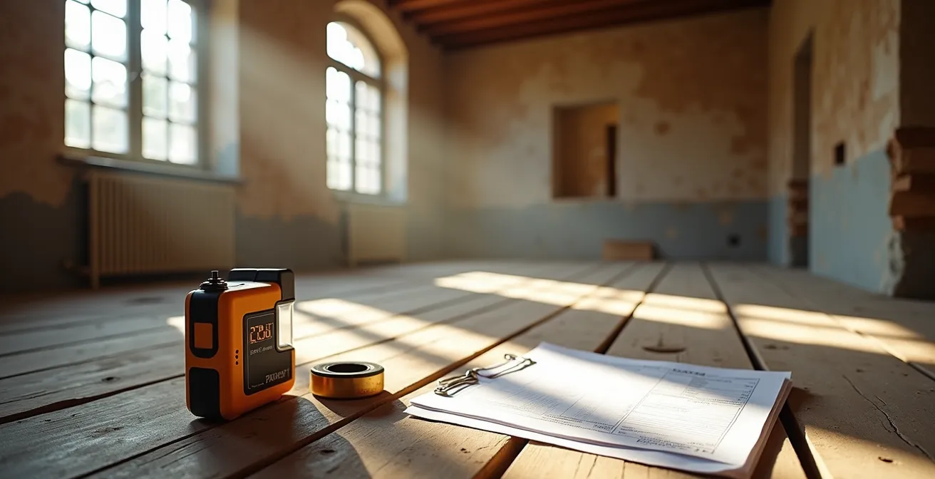 Évaluation professionnelle de travaux dans une maison ancienne avec expert